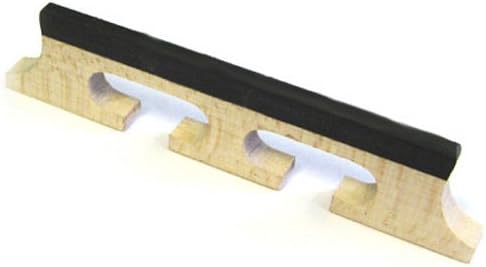German Made Banjo Bridge Maple &amp; Ebony Unslotted Blank - 5/8"