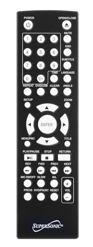 Supersonic SC-37HT 5.1 Surround Sound System, Home Theater with DVD/CD Playback, Karaoke, FM Radio, USB Input, 25W Speakers, Multi-Language Support, Remote Control Included