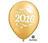 Class of 2016 Gold-Colored Latex Balloon 12 Pack