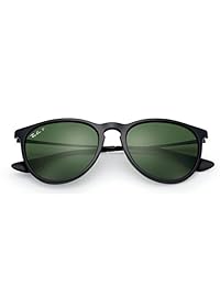 Ray Ban anteojos de sol Erika Solid Black G15 Lente polarizada
