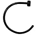 Forbidden Body Jewelry 20 g Surgical Steel IP Plated Nose Hoop Ring for Women or Men (8mm/Black)