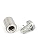 15 Pcs 19mm x 30mm Wall Mount Hardware Glass Standoff Nail Silver Tone