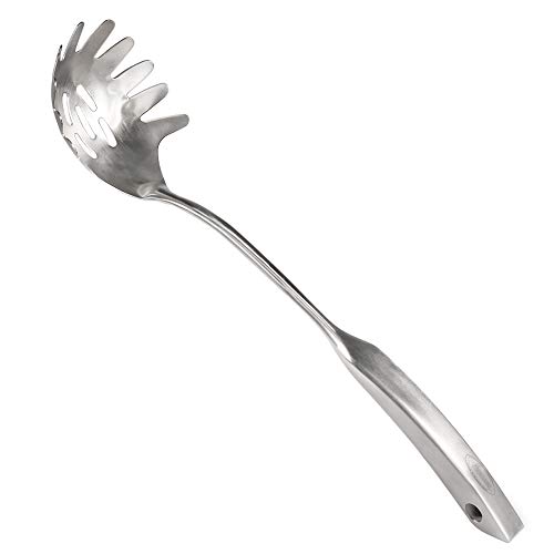 Spaghetti Server, [Rustproof, Integral Forming, Durable] Newness 304 Stainless Steel Pasta Fork with Vacuum Ergonomic Handle, Comfortable Grip Design Spaghetti Server for Kitchen, 14.33 Inches - Thumbnail 7