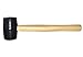Coconut Opener Tool Set with Hammer for Young Coconuts by ZAGGIE - Improved New Version - Strong Durable Food Safe Stainless Steel - Rubber Mallet with Premium Wooden Handle