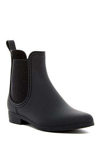 Jeffrey-Campbell-Forecast-Black-Matte-Pull-On-Chelsea-Waterproof-Rain-Boot