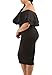 GOSOPIN Women's Off Shoulder Ruffle Bodycon Fit Sexy Midi Dresses Floral Print X-Large Black