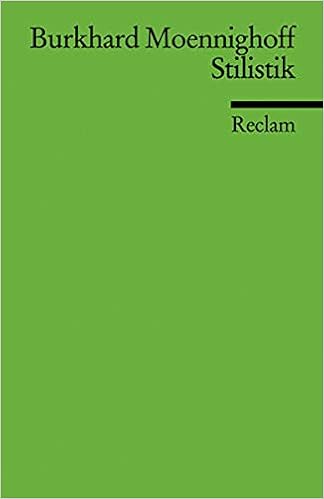 Stilistik Reclams Universal Bibliothek Amazon De Moennighoff Burkhard Bucher