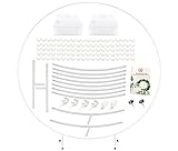 PILIN 6ft(1.8M) White Round Meta Balloon Arch Kit
