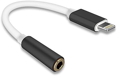 Lightning to 3.5mm Audio Adapter, Lightning to 3.5mm Female Headphone Jack Adapter Cable Converter for iphone 7 / 7 plus (black)