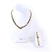I LOVE YOU GOLD TONE HUGS AND KISSES NECKLACE & BRACELET SET XOXO STARBURST 20