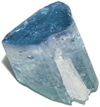 Blue Tourmaline rough &amp; transparent gemstone crystal 3.11 carat