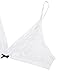 FEESHOW Men's Lace Bra and G String Thong Sissy Pouch Crossdress Underwear White Medium (Waistline 29.0-43.0