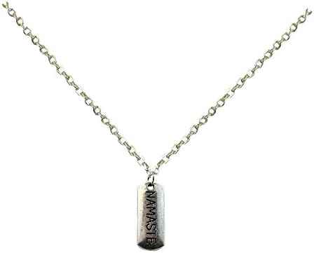 Li-JacobsNamaste Engraved Statement Pendant Necklace Yoga Buddha Fashion Jewelry For Women
