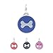 PetTouchID Smart Pet ID Tag, QR Code, NFC Scan, Online Pet Page, GPS Location (BONES) (Blue (Bone))