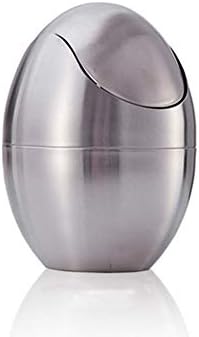 zoele Stainless Steel Mini Trash Can with Lid for Desktop Windproof Smokeless Ashtrays Small Tiny Countertop Trash Bin Can for Office Bathroom Kitchen Waste Basket