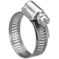 Size #4 (1/4" ~ 5/8") All Stainless Hose Clamp, 1/2" Bandwidth, Pack of 10