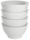 Calibowl LaJolla Stack Plastic Soup/Cereal Bowls, White, Set of 4