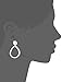 Anne Klein Silver Tone Drop Hoop Clip-on Earrings