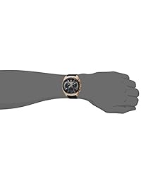 Bulova 98 A156 de los hombres Curv Reloj cronógrafo Rose Oro y correa de piel