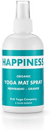 PLH Yoga’s Organic Yoga Mat Cleaning Spray, Happiness - Peppermint + Orange (8 Fluid Ounces)