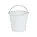 White Tinplate Pails - Set of 12 Small Buckets - Party Supplies