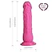 Realistic Dildo, Louviva 9 inch Lifelike Liquid Silicone Big Penis, Women Sex Toys with Strong Suction Cup (Pink) ?-g