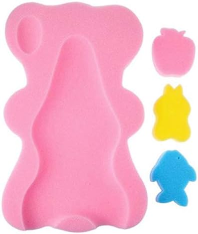 UNAOIWN Baby Bath Sponge Infant Cushion Comfy Anti Bacterial and Skid Proof Bathing Mat (Pink) - Image 3