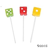 Dice Suckers - Dice Lollipops - Casino Suckers - 1 Dozen