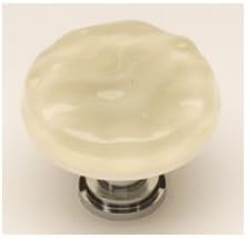 Sietto R-222 Glacier 1-1/4 Inch Diameter Mushroom Cabinet Knob, Polished Chrome