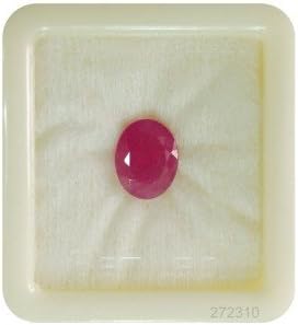 Om Gyatri Ruby Stone 9.25 Ratti Certified Original Natural Manik Manak Oval Loose Gemstone