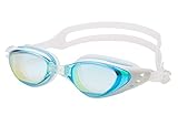 Aquazone Adjustable Swimming Goggles Premium UV Protection-Anti Fog Swim Goggles-Free Case-Great Adult, Men’s, Women’s, Youth, Kid’s or Child Swim Goggles (Aqua)