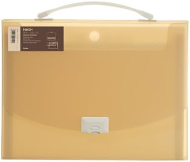 DIANDE Removable Expanding Portfolio-Simplicity Business 6 Pockets A4 Size File Folder-With a Telescopic Handle,a click-button for closing and Insterted Subject Labels-Available in 3 colors (ginger)