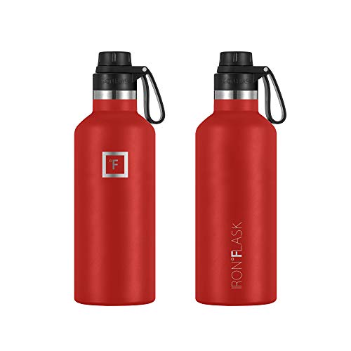 IRON °FLASK Sports Water Bottle 32 Oz, 3 Lids (Spout Lid), Leak Proof