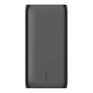 Belkin Boostcharge 20.000 Mah Draagbare Lader, 20K-Powerbank Met Twee Usb-A-Poorten Voor Iphone 14, 13, 12, Ipad, Airpods, Samsung Galaxy S23, S22, S21 En Meer – Zwart