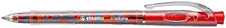STABILO TROPIKANA FESTIVAL SPIRIT RETRACTABLE BALLPOINT PEN - Red (Pack of 3)
