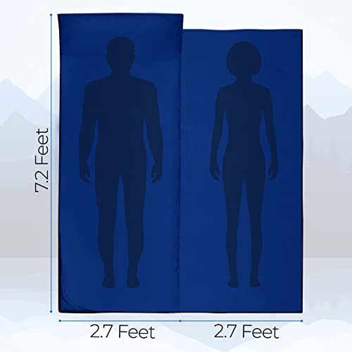 MIQIO Sport 2in1 Sleeping Bag Liner and XL Sized Travel Sheet Ultra