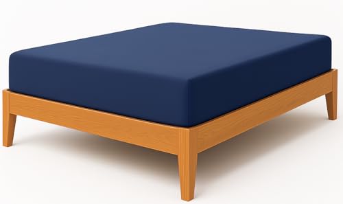 Extra Deep Fitted Sheets 16"/40CM Deep 15 Colours (NAVY, King) — image 1