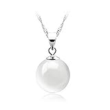 Sephla 14k White Gold Overlay Sterling Silver Moonstone Pendant Necklace For Women