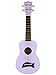 Kala MK-SD-PL Makala Dolphin Soprano Ukulele - Purple Bundle with Gig Bag, Tuner, Austin Bazaar Instructional DVD, and Polishing Cloth