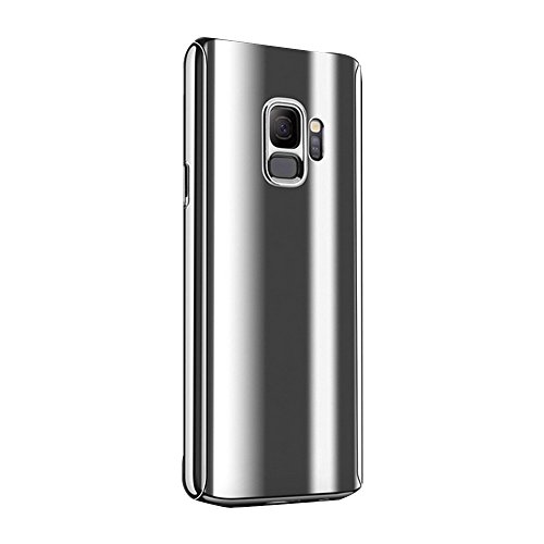 Galaxy S9 Case Galaxy S9 Plus Case 3 in 1 Full Body Plating Mirror Ultra Thin Skin Protective Cover for Samsung Galaxy S9/S9 Plus (Galaxy S9 Plus, Silver)