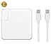 GSNOW 87W USB-C Power Adapter Charger - Compatible with MacBook Pro 15 Inch Laptop - with USB-C to USB-C Charge Cable (White) primary