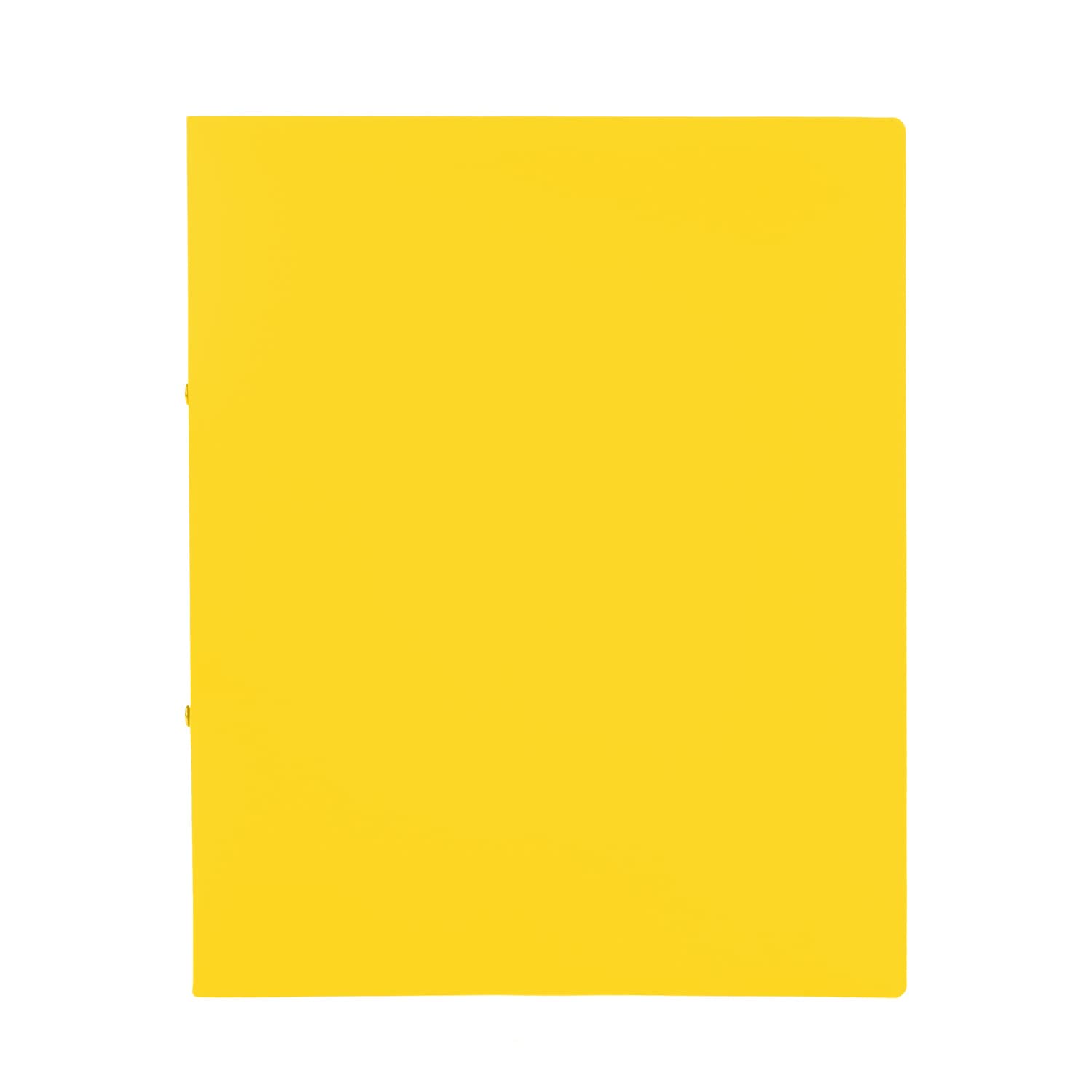 Idena 10437 Ring Binder in DIN A4 Format, 2-Ring Mechanism with 16 mm Diameter, 20 mm Spine Width, Yellow, Pack of 1