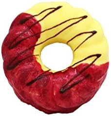 Donut French Crueler Squishy Vanilla and Raspberry with Chocolate Fudge