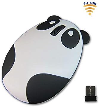 Rechargeable Wireless Mouse, 2.4G Ergonomic Wireless Mouse, Portable Mobile Computer Mouse Optical Mice with Receiver,Super Cute Wireless Mouse Cartoon Panda Mini Mouse Novelty Portable Computer Mouse