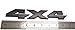1pc 3D RAM 4X4 Emblem Badge Nameplate Replacement Sticker for Dodge RAM 1500 2500 3500 Matte Black