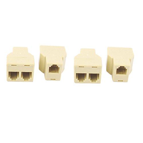 Buy uxcell 4Pcs RJ11/RJ14 6P4C Phone Line Cable Coupler 3 Way