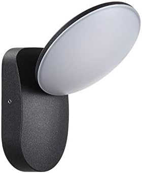 VOVOVO 5W LED 3000K IP54 Wall Ceiling Mounted Round Bulkhead Light Fitting for Indoor, Outdoor, Corridor, Utility, Garden, Garage, Shed, Workshop, Black(Warm Light 3000K)