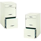 Value Pack (Set of 2) 3 Drawer Steel File Cabinet in White