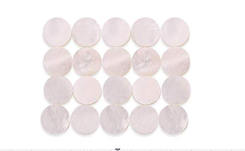 Fretboard Dots,Fretboard 6mm Inlay Dots Markers for Guitar Ukulele Bass Mandolin Banjo Decor(20pcs)