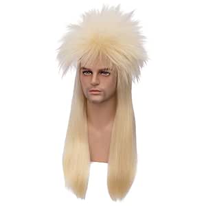 Amazon.com: Menoqi Men Costume Wig Mullet Wigs 70s 80s ...